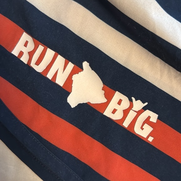 Run Big. Big island, running company Women's Striped Running Shorts - Rabbit - Picture 3 of 4
